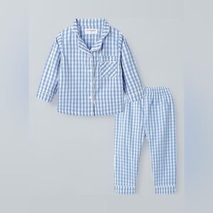 Mud Kingdom Kids Gingham Pajama Set - 100% Cotton - Size 140 cm (9-10Y)